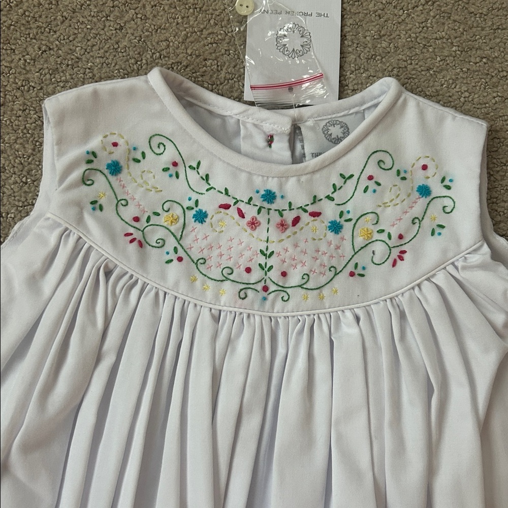 NWT Proper Peony white embroidered Valentina dress - Picture 2 of 3